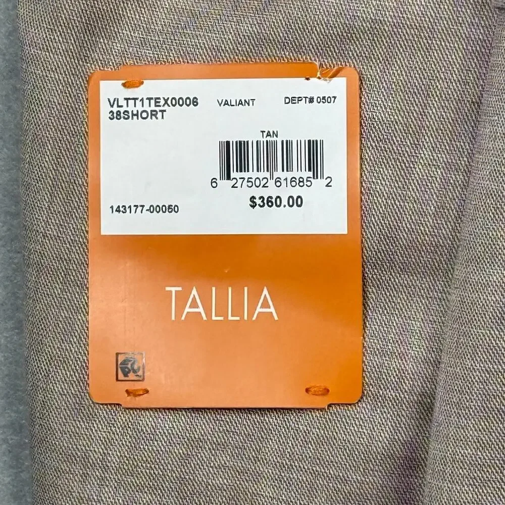 Tallia Men's Classic-Fit Suit Separate Jacket Tan 38S $360